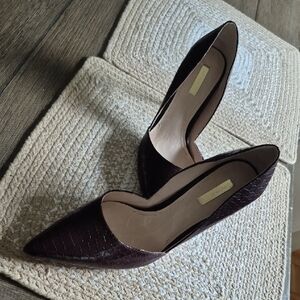 Louise et Cie Dark Burgundy Textured Heels